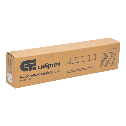 Скважинный насос СНВ-3-65, винтовой, диаметр 3", 700 Вт, 1800 л/ч, напор 65 м Сибртех по ценам производителя в Краснодаре с доставкой по всей России