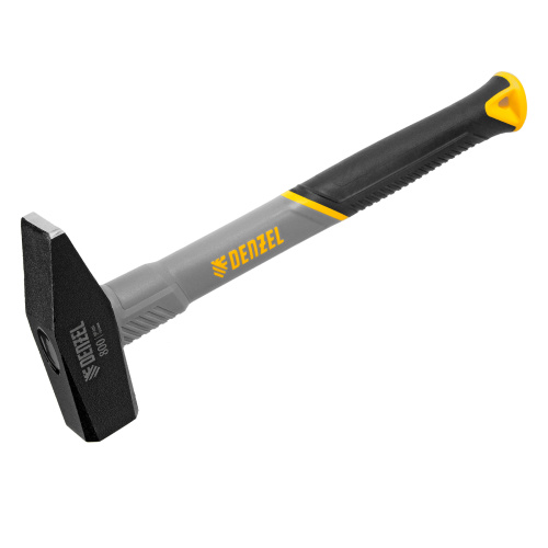 Молоток слесарный, 800 г, кованый, фибергласовая рукоятка c TPR покрытием Denzel по ценам производителя в Краснодаре с доставкой по всей России