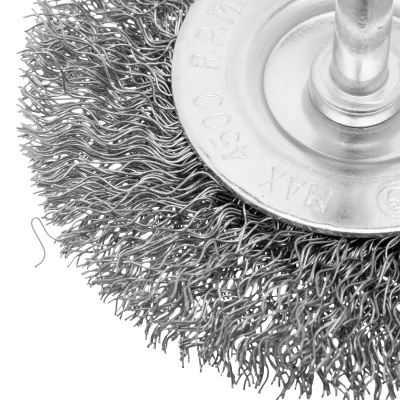 Щетка для дрели, 75 мм, плоская со шпилькой, витая проволока Сибртех по ценам производителя в Краснодаре с доставкой по всей России