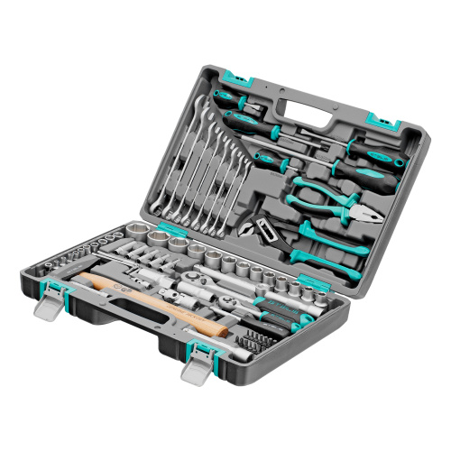 Набор инструментов, 1/2", 1/4", CrV, пластиковый кейс 76 предметов Stels по ценам производителя в Краснодаре с доставкой по всей России
