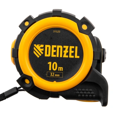 Рулетка 10м х 32мм, автоматич. фиксац., нейлон. покрытие, магнит. зацеп, двухстор. разметка Denzel по ценам производителя в Краснодаре с доставкой по всей России