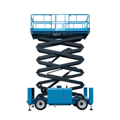 Подъемник самоходный дизельный ножничный с выдвижными платформами SKYER DPL1568 по ценам производителя в Краснодаре с доставкой по всей России