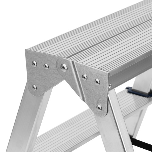 Стремянка двусторонняя 2 ступени, алюминиевая, Сибртех по ценам производителя в Краснодаре с доставкой по всей России