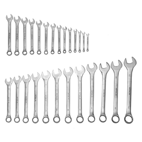 Набор ключей комбинированных 6-32 мм, 26 шт, CrV, матовый хром Stels по ценам производителя в Краснодаре с доставкой по всей России