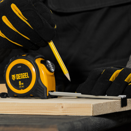 Рулетка 8м х 25мм, обрезиненный корпус, автоматическая фиксация Denzel по ценам производителя в Краснодаре с доставкой по всей России