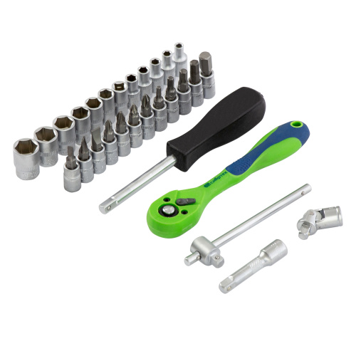 Набор инструментов 29 предметов, CrV, 1/4" Сибртех по ценам производителя в Краснодаре с доставкой по всей России