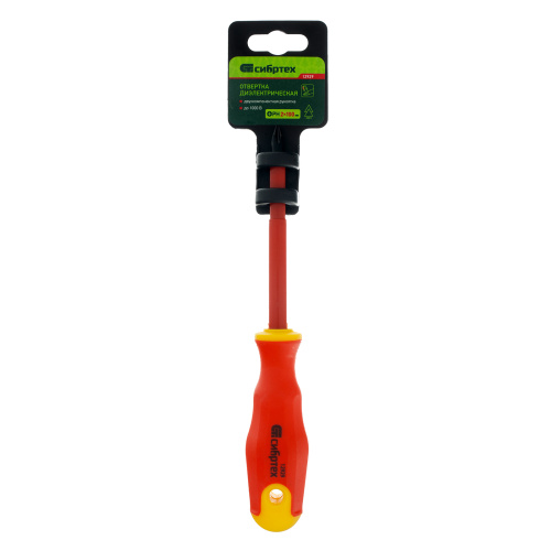 Отвертка диэлектрическая PH2 х 100 мм, CrV, до 1000 В, двухкомпонентная рукоятка Сибртех по ценам производителя в Краснодаре с доставкой по всей России