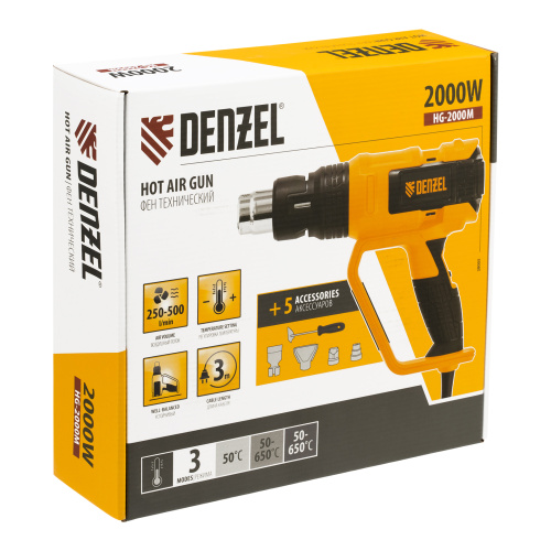 Фен технический HG-2000M, 2000 Вт, 3 режима Denzel по ценам производителя в Краснодаре с доставкой по всей России