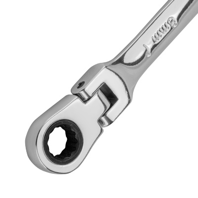 Ключ комбинированный трещоточный, 8 мм, CrV, шарнирный, зеркальный хром Matrix Professional по ценам производителя в Краснодаре с доставкой по всей России