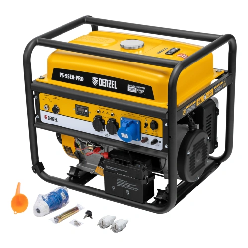 Генератор бензиновый PS-95EA-PRO, 9,5 кВт, 230 В, 40 л, разъём ATS, эл.старт Denzel по ценам производителя в Краснодаре с доставкой по всей России