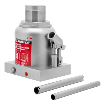 Домкрат гидравлический бутылочный, 50 т, высота подъема 240-370 мм Matrix купить в Москве с доставкой по всей России | ProtosMarket.ru