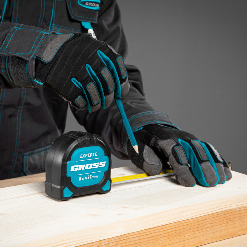 Рулетка Experte,8 м x 27 мм,двухкомпонентный корпус,магнит,двухсторонняя разметка,нейлон Gross по ценам производителя в Краснодаре с доставкой по всей России