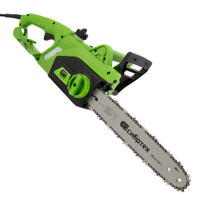 Пила цепная электрическая ПЦЭ-1800П с поперечным двигателем, 1.8 кВт, 14'' (35 см) Сибртех по ценам производителя в Краснодаре с доставкой по всей России