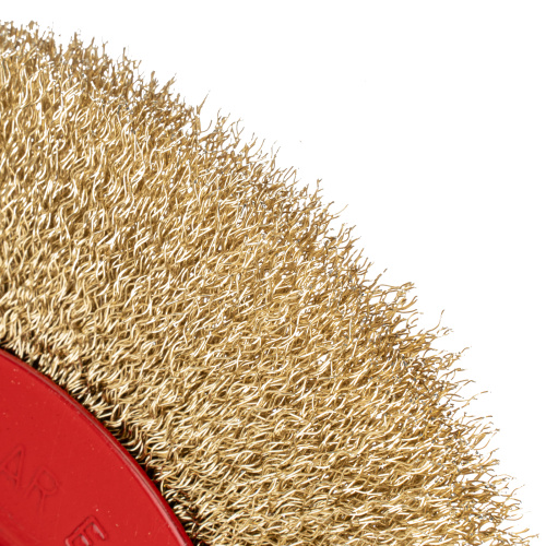 Щетка для точила, 200 мм, посадка 32 мм, плоская, латунированная витая проволока Matrix по ценам производителя в Краснодаре с доставкой по всей России