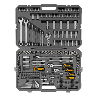 Набор инструментов, 1/2", 1/4", 3/8", CrV, S2, пластиковый кейс, 216 предметов Denzel по ценам производителя в Краснодаре с доставкой по всей России