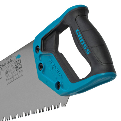Ножовка по дереву "Piranha", 550 мм, сегментное строение рабочей кромки, 7-8 TPI, зуб-3D, двухкомпонентная рукоятка Gross по ценам производителя в Краснодаре с доставкой по всей России
