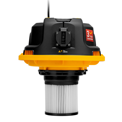 Пылесос строительный RVC20, 1400 Вт, бак 20 л, шланг 3 м, розетка с автосинхр. Denzel по ценам производителя в Краснодаре с доставкой по всей России