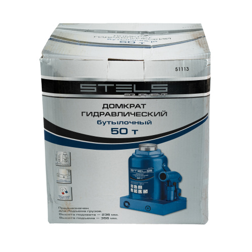Домкрат гидравлический бутылочный, 50 т, H подъема 236-356 мм Stels по ценам производителя в Краснодаре с доставкой по всей России