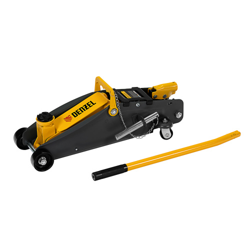 Домкрат гидравлический подкатной с фиксатором, 2,8 т, 135-385 мм, в кейсе Denzel по ценам производителя в Краснодаре с доставкой по всей России