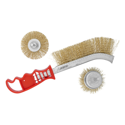 Набор щеток для дрели, 3 шт, 1 плоская, 65 мм, 50 мм "чашка", ручная металлическая Matrix по ценам производителя в Краснодаре с доставкой по всей России