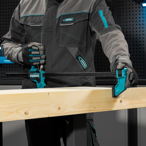 Струбцина реечная, быстрозажимная, пистолетного типа, пошаговый механизм, пластиковый корпус, 600мм Gross по ценам производителя в Краснодаре с доставкой по всей России