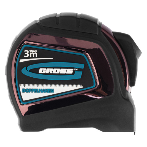 Рулетка "Doppelhaken",3 м x 16 мм,односторонний зацеп,Нейлон,двусторонняя шкала,автоматическая фиксация Gross по ценам производителя в Краснодаре с доставкой по всей России