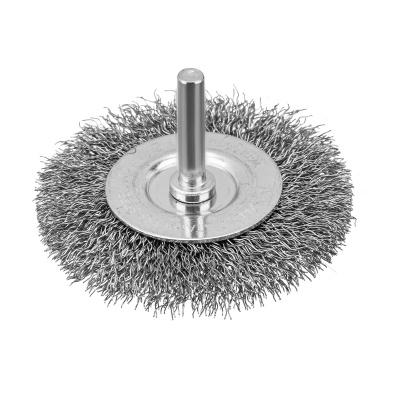 Набор щеток для дрели, 2 Плоские 50-75мм, 3 Чашки 25-50-75мм, шпилька,  нерж.вит. проволока Denzel по ценам производителя в Краснодаре с доставкой по всей России