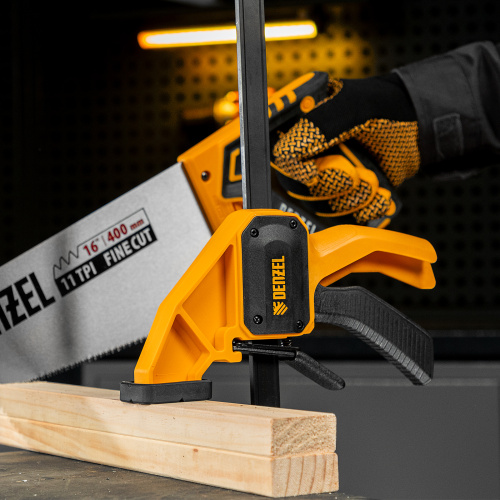 Струбцина F-образная, быстрозажимная, 300 х 80 мм, усиленный нейлоновый корпус Denzel по ценам производителя в Краснодаре с доставкой по всей России