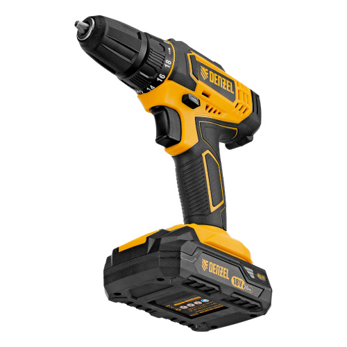 Дрель-шуруповерт аккумуляторная CDL-18-02BM, Li-Ion, 18 В, 2 аккумулятор Denzel по ценам производителя в Краснодаре с доставкой по всей России