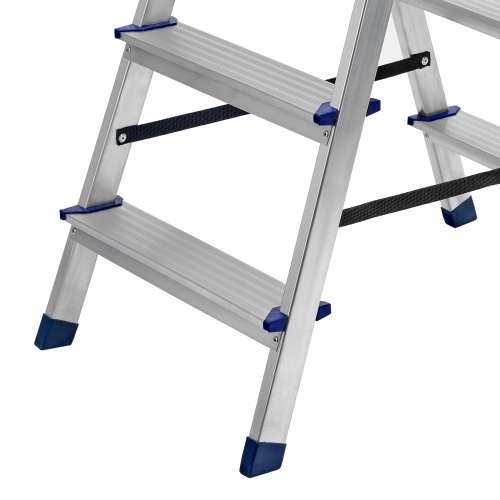 Стремянка двусторонняя 4 ступени, алюминиевая, Сибртех по ценам производителя в Краснодаре с доставкой по всей России