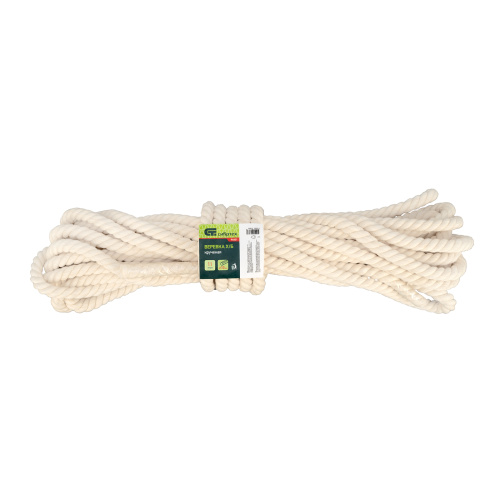 Веревка х/б, D 10 мм, L 11 м, крученая, 211 кгс Сибртех по ценам производителя в Краснодаре с доставкой по всей России
