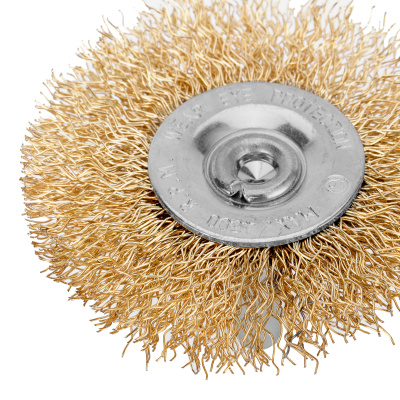 Щетка для дрели, 60 мм, плоская со шпилькой, латунированная витая проволока Matrix по ценам производителя в Краснодаре с доставкой по всей России