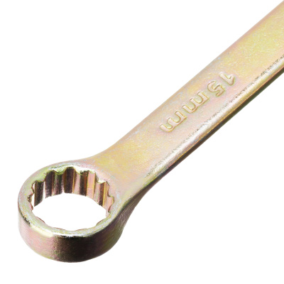 Ключ комбинированный, 15 мм, желтый цинк Сибртех по ценам производителя в Краснодаре с доставкой по всей России