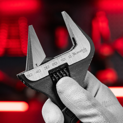 Ключ разводной, тонкие губки, фосфатированный, двухкомпонентная рукоятка, 250 мм, PRO Matrix по ценам производителя в Краснодаре с доставкой по всей России