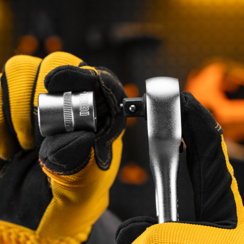 Ключ-трещотка 3/8", 90 зубьев, с быстрым сбросом, CrV Denzel по ценам производителя в Краснодаре с доставкой по всей России