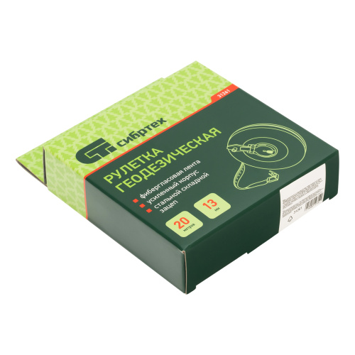 Рулетка геодезическая 20 м х 13 мм, закрытый корпус, фибергласовая лента Сибртех по ценам производителя в Краснодаре с доставкой по всей России