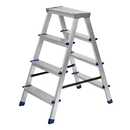 Стремянка двусторонняя 4 ступени, алюминиевая, Сибртех по ценам производителя в Краснодаре с доставкой по всей России