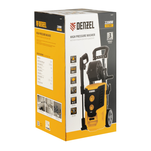 Моечная машина высокого давления R-180D, 2200 Вт, 180 бар, 380 л/ч, с барабаном Denzel по ценам производителя в Краснодаре с доставкой по всей России