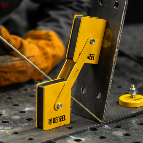 Фиксатор магнитный регулируемый для сварочных работ усилие 50 LB Denzel по ценам производителя в Краснодаре с доставкой по всей России