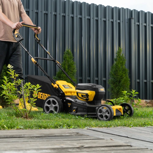 Газонокосилка аккумуляторная бесщет. DLM-460, 460 мм, травосб. 65 л., Li-Ion, 40 В Denzel по ценам производителя в Краснодаре с доставкой по всей России