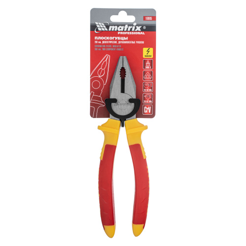 Плоскогубцы комбинированные Insulated, 200 мм, двухкомпонентные рукоятки Matrix Professional по ценам производителя в Краснодаре с доставкой по всей России
