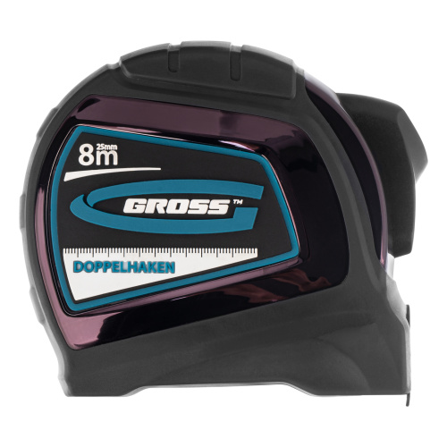 Рулетка "Doppelhaken",8 м x 25 мм,двухсторонний зацеп,Нейлон,двусторонняя шкала,автоматическая фиксация Gross по ценам производителя в Краснодаре с доставкой по всей России