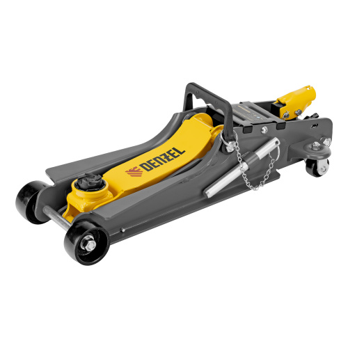 Домкрат гидравлический подкатной с фиксатором, 2,5 т,  85-385 мм, в пласт. кейсе Denzel по ценам производителя в Краснодаре с доставкой по всей России