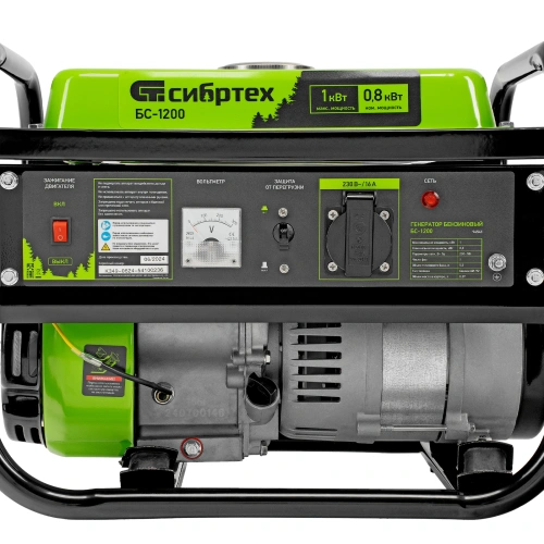 Генератор бензиновый БС-1200, 1 кВт, 230 В, четырехтактный, 5.5 л, ручной стартер Сибртех по ценам производителя в Краснодаре с доставкой по всей России