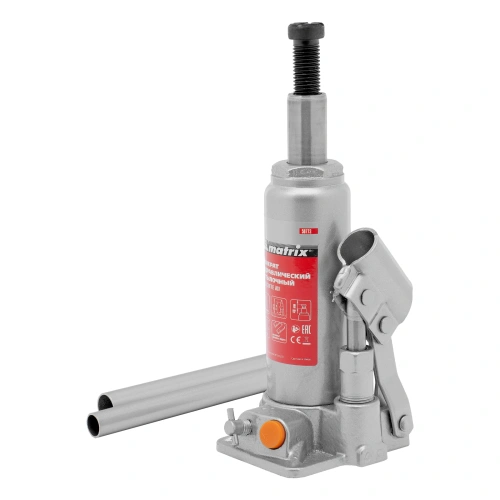 Домкрат гидравлический бутылочный, 2 т, h подъема 181-345 мм, в пластиковом кейсе Matrix по ценам производителя в Краснодаре с доставкой по всей России