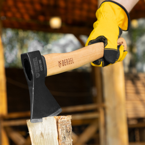 Топор, 600 г, кованый, буковое топорище Denzel по ценам производителя в Краснодаре с доставкой по всей России