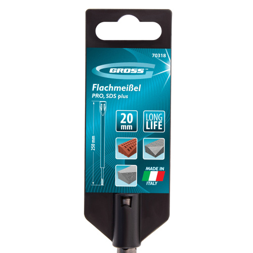 Зубило плоское 20 х 250 мм, Pro, SDS Plus Gross по ценам производителя в Краснодаре с доставкой по всей России