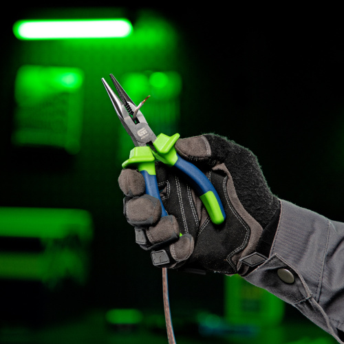 Длинногубцы прямые, 160 мм, двухкомпонентные рукоятки Сибртех по ценам производителя в Краснодаре с доставкой по всей России