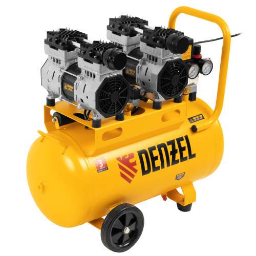 Компрессор безмасляный, малошумный DLS 1500/50, 1500 ВТ, 2x750, 50 л, 260 л/мин Denzel по ценам производителя в Краснодаре с доставкой по всей России