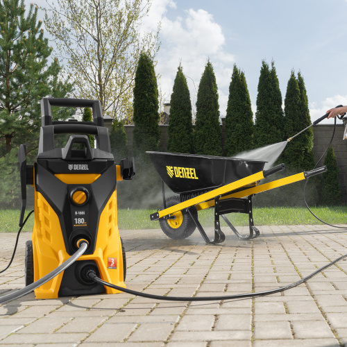 Моечная машина высокого давления R-180i, 2400 Вт, 180 бар, 7.5 л/мин, асинхронный двигатель Denzel по ценам производителя в Краснодаре с доставкой по всей России